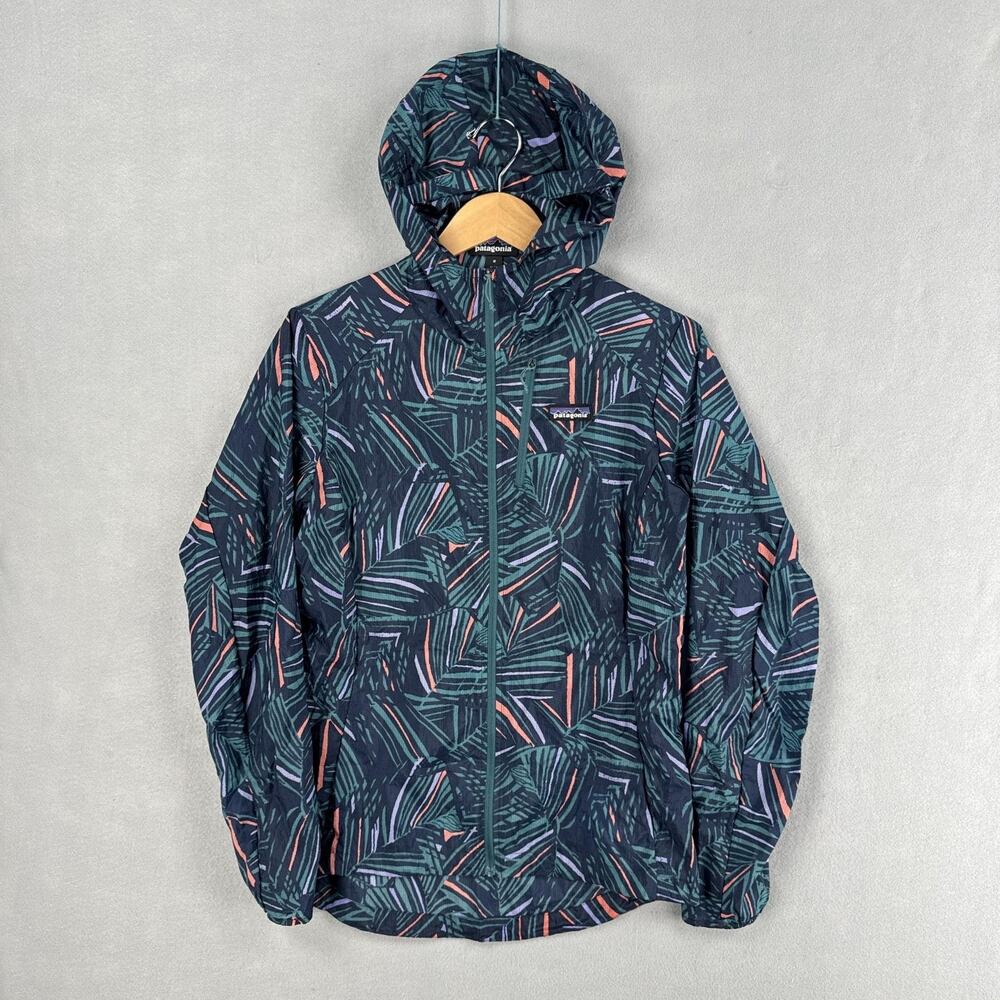Patagonia Houdini Jacket Womens Medium Multicolor Hooded Nylon Windbreaker